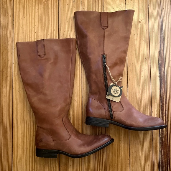 NWT Born Shaunie Extended Calf Boots in Cognac Sz 7. - Picture 4 of 12